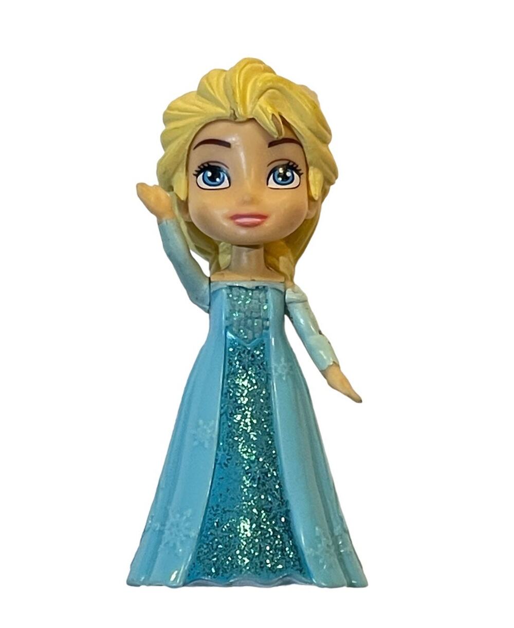 Disney Princess Poseable Frozen Elsa Mini Action Figure Glitter Dress